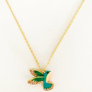 Kate Spade Enamel Colored Bird Rhinestones Short Necklace